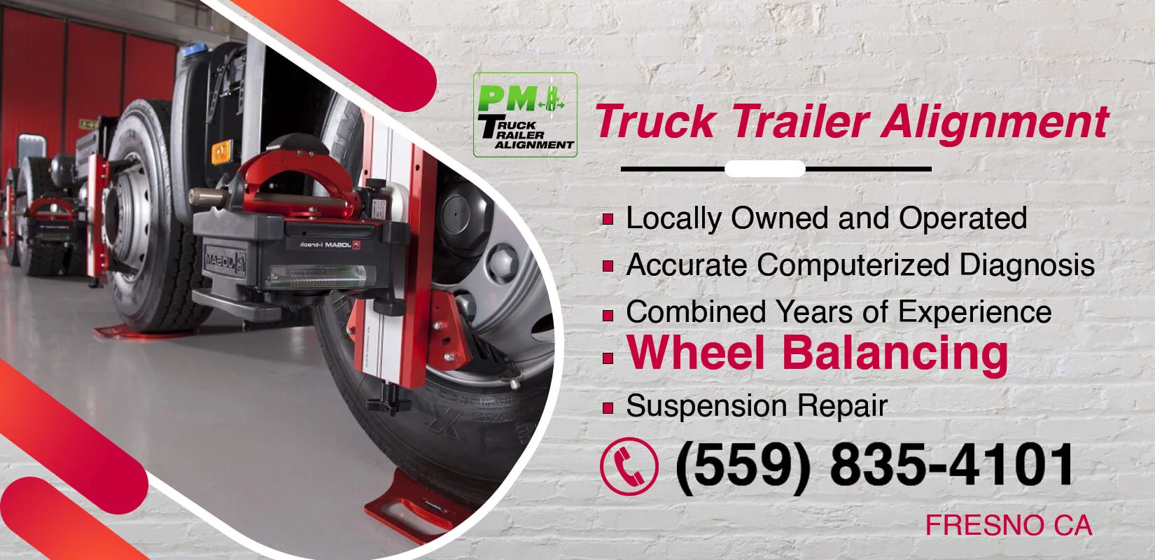 PMI Truck Trailer Alignment Banner